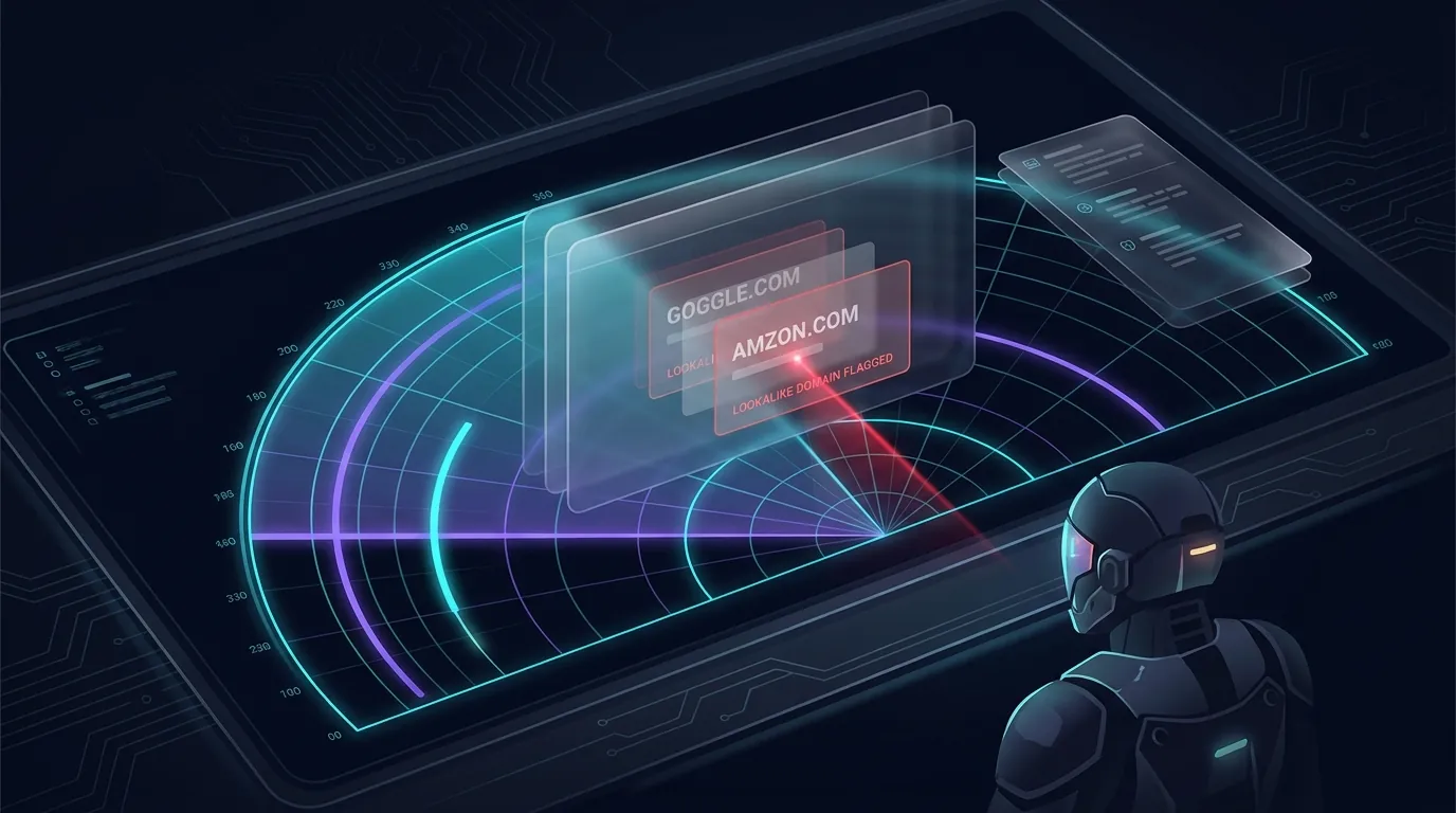 Phantomark dark radar console detecting lookalike domains